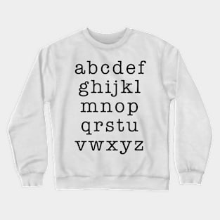 Minimalist Typewriter Alphabet Crewneck Sweatshirt